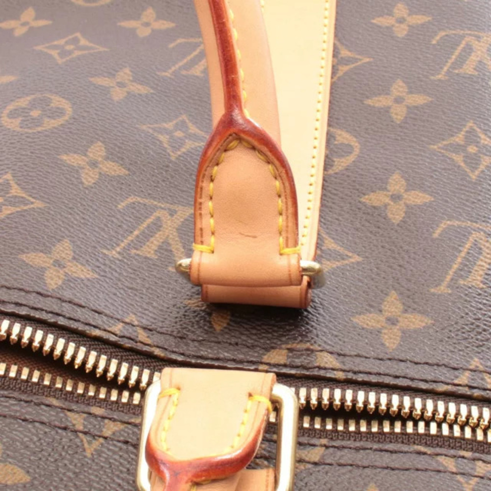 Louis Vuitton Keepall Canvas Boston Brown Bag Monogram Leather - Picture 7 of 8